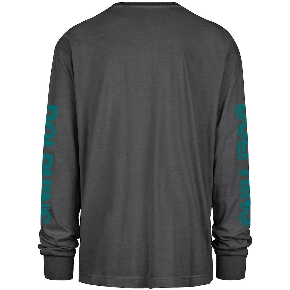 Miami Dolphins '47 Cairn Ravine Foundation Throwback Long Sleeve T-Shirt - Black T-shirts