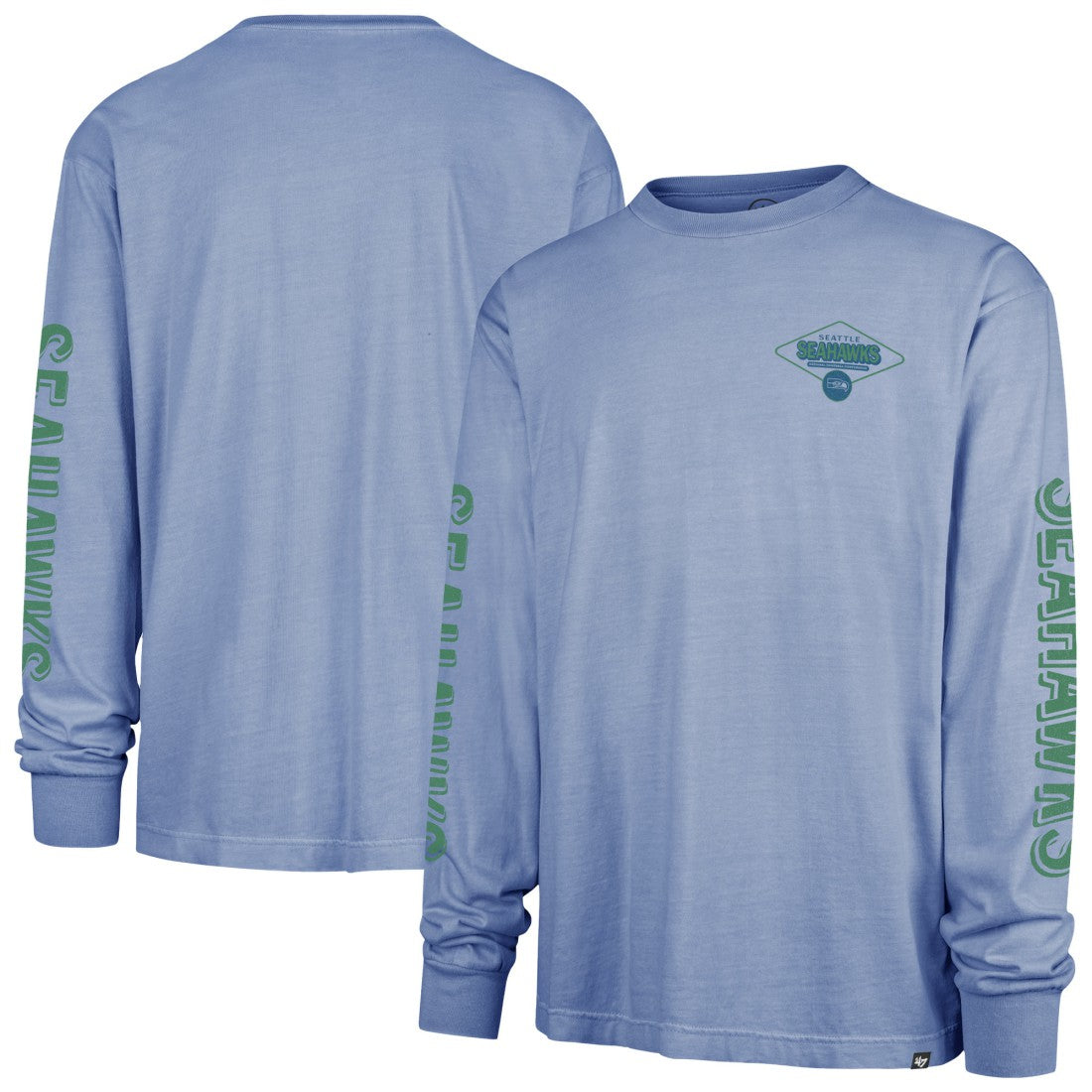 Seattle Seahawks '47 Cairn Ravine Foundation Throwback Long Sleeve T-Shirt - Blue T-shirts