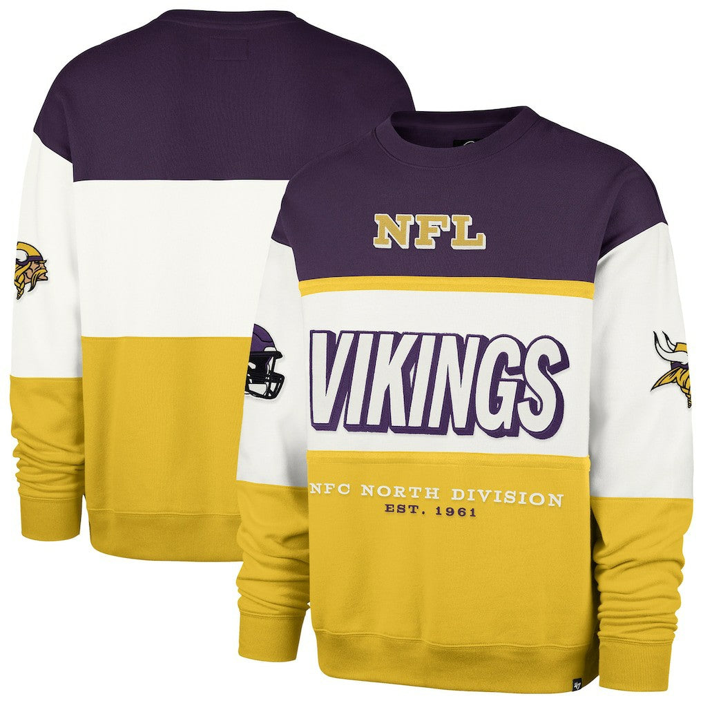 Minnesota Vikings '47 Breeze Maximalist Sweatshirt - Purple/Gold Sweatshirts