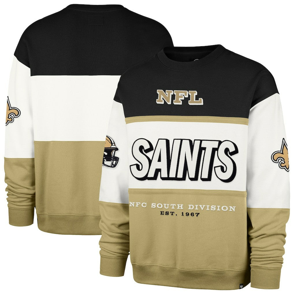 New Orleans Saints '47 Breeze Maximalist Sweatshirt - Black/Gold Sweatshirts