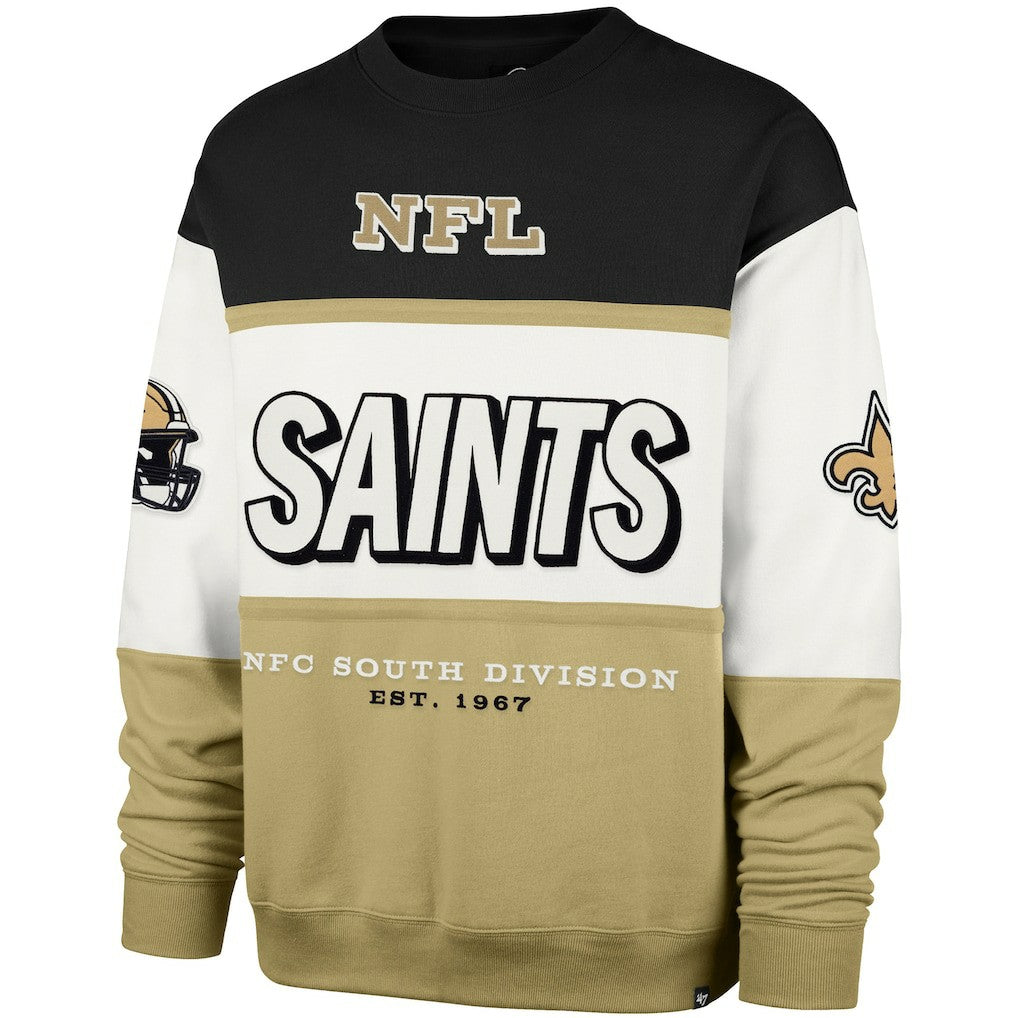 New Orleans Saints '47 Breeze Maximalist Sweatshirt - Black/Gold Sweatshirts