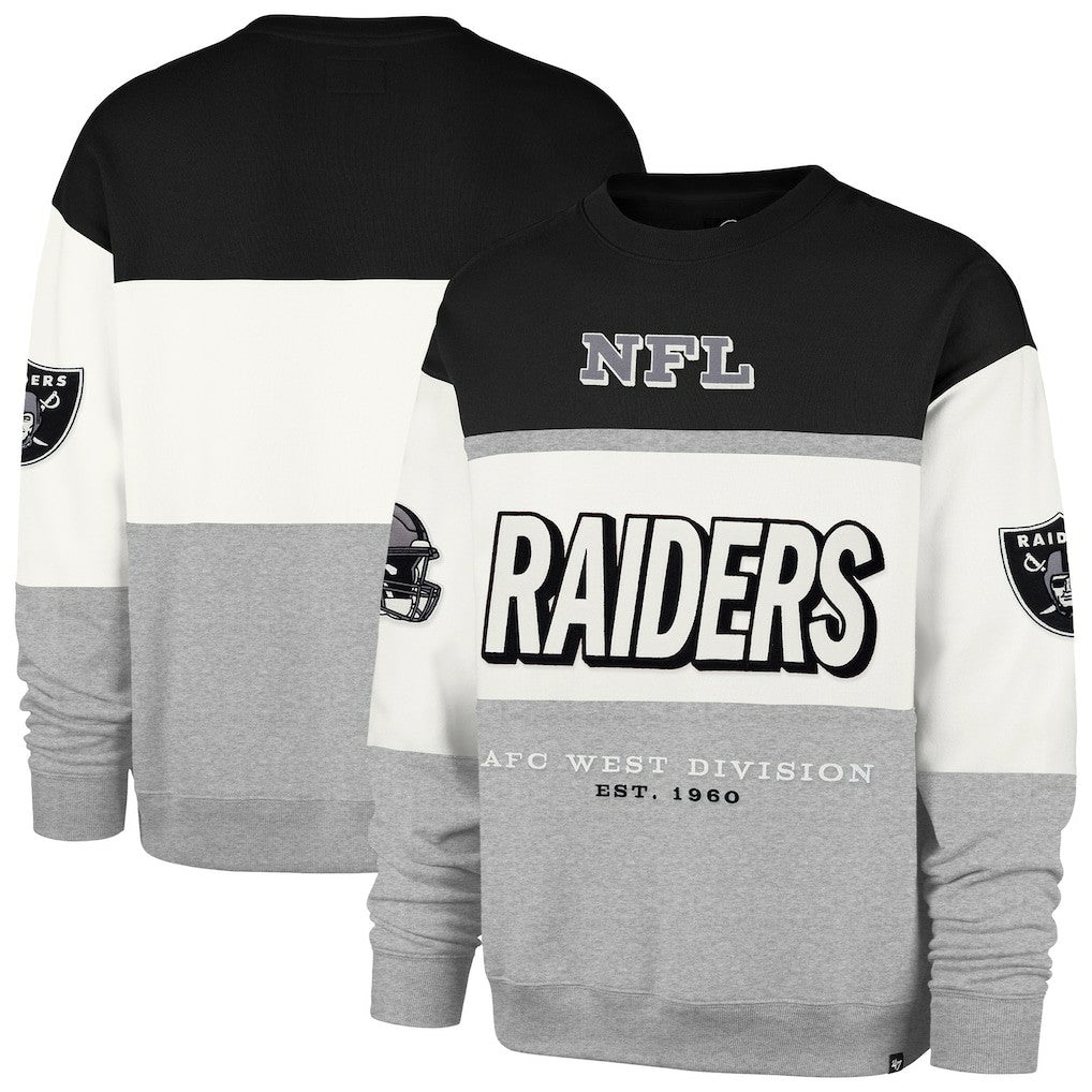 Las Vegas Raiders '47 Breeze Maximalist Sweatshirt - Black/Gray Sweatshirts