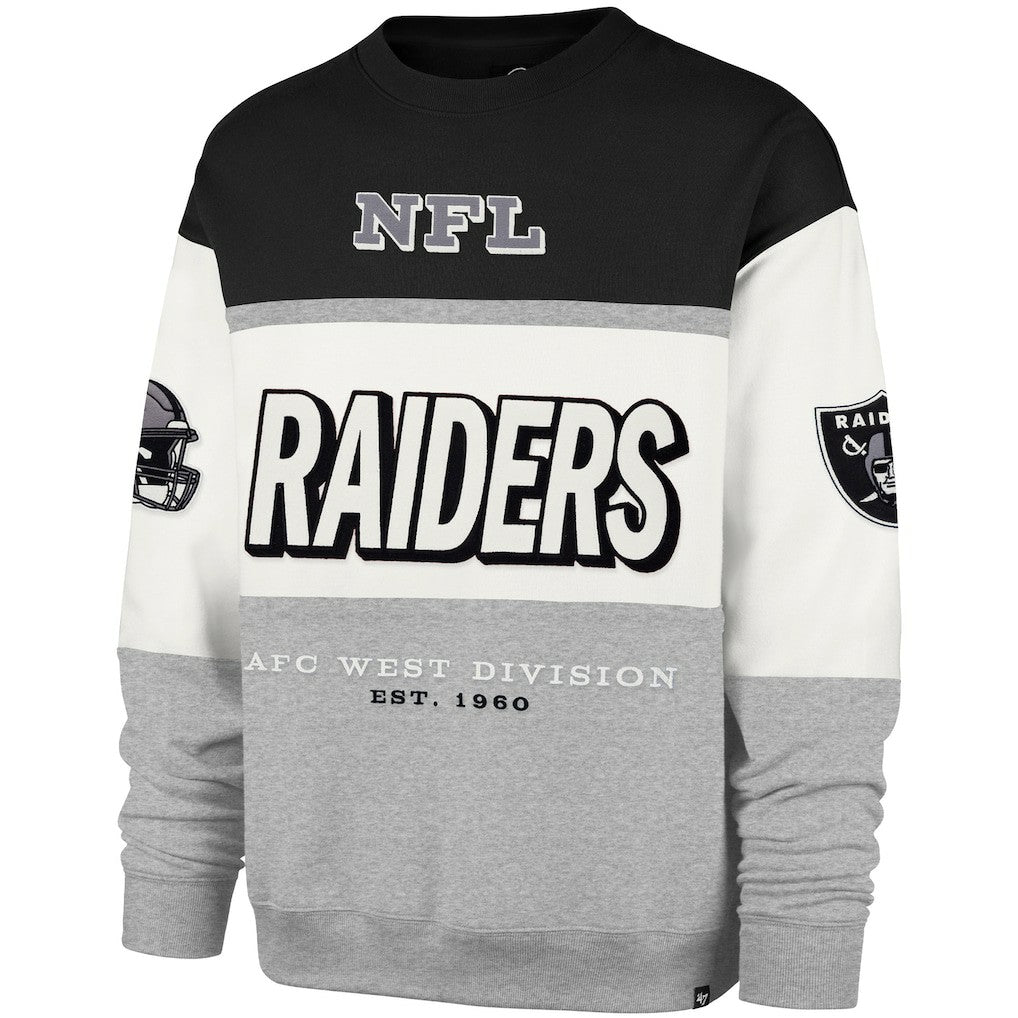 Las Vegas Raiders '47 Breeze Maximalist Sweatshirt - Black/Gray Sweatshirts