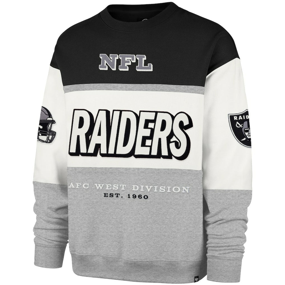 Las Vegas Raiders '47 Breeze Maximalist Sweatshirt - Black/Gray Sweatshirts