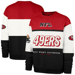 San Francisco 49ers '47 Breeze Maximalist Sweatshirt - Scarlet/Black Sweatshirts