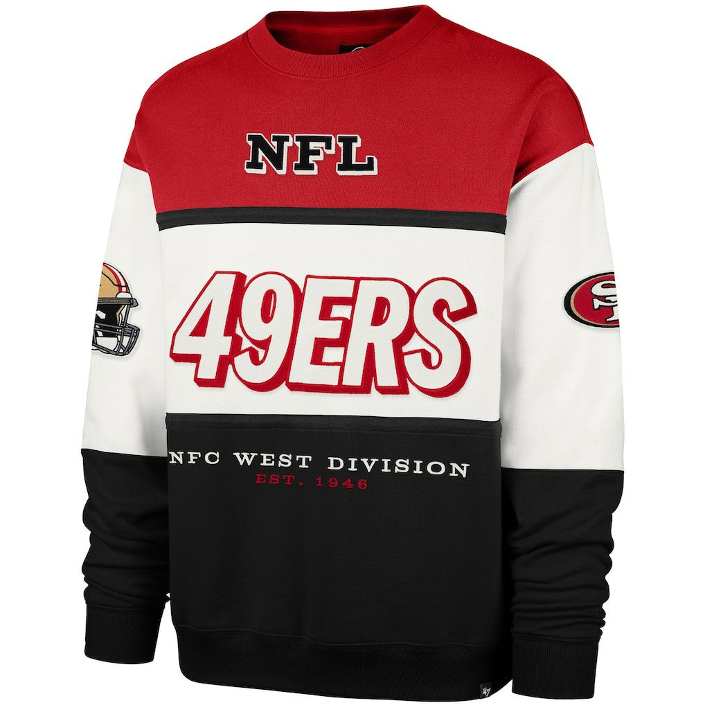 San Francisco 49ers '47 Breeze Maximalist Sweatshirt - Scarlet/Black Sweatshirts