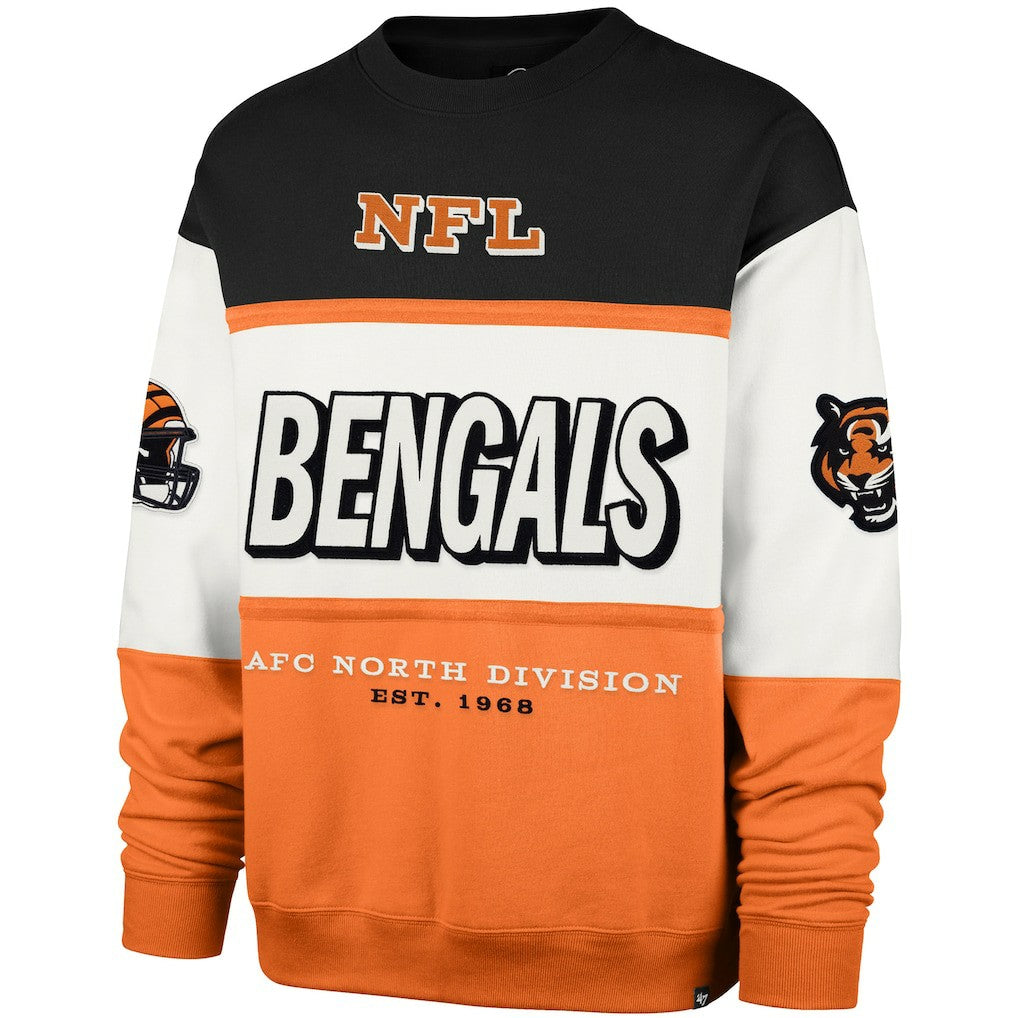 Cincinnati Bengals '47 Breeze Maximalist Sweatshirt - Black/Orange Sweatshirts