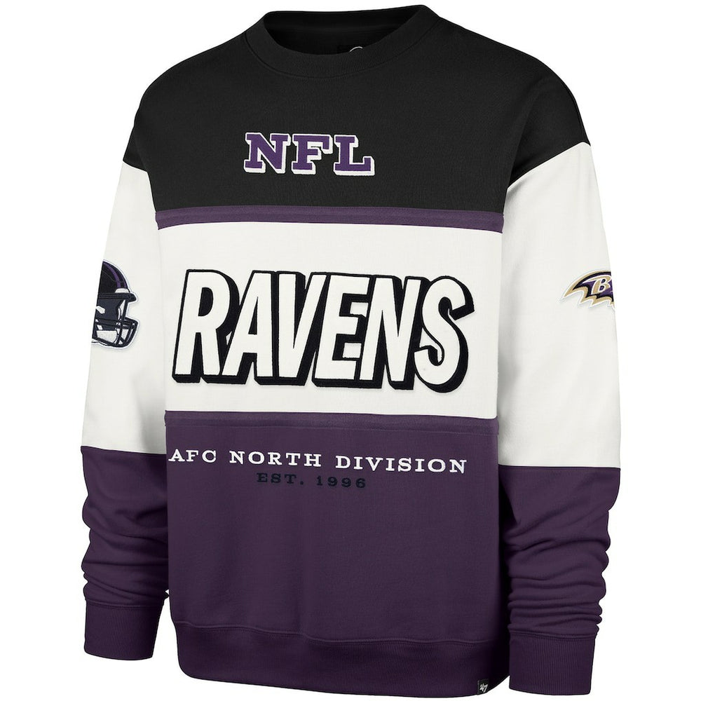 Baltimore Ravens '47 Breeze Maximalist Sweatshirt - Black/Purple Sweatshirts