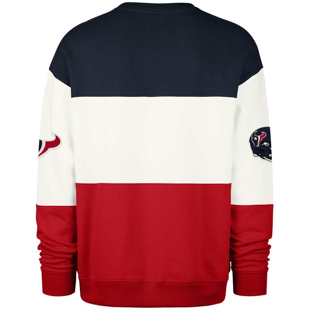 Houston Texans '47 Breeze Maximalist Sweatshirt - Navy/Red Sweatshirts