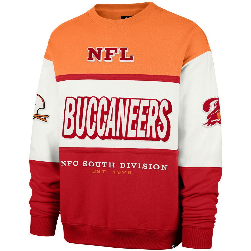 Tampa Bay Buccaneers '47 Throwback Breeze Maximalist Sweatshirt - Orange/Red Sweatshirts