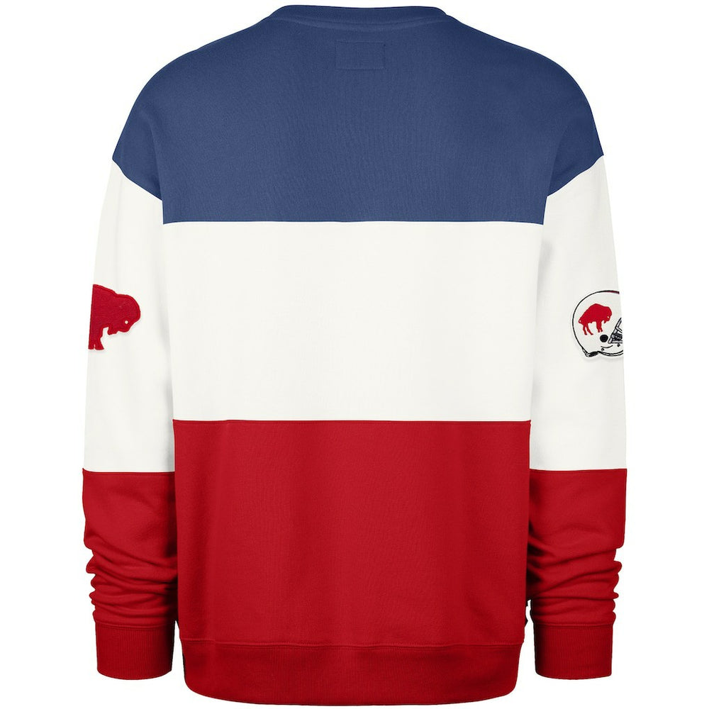 Buffalo Bills '47 Throwback Breeze Maximalist Sweatshirt - Royal/Red Sweatshirts