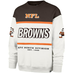 Cleveland Browns '47 Throwback Breeze Maximalist Sweatshirt - White Sweatshirts