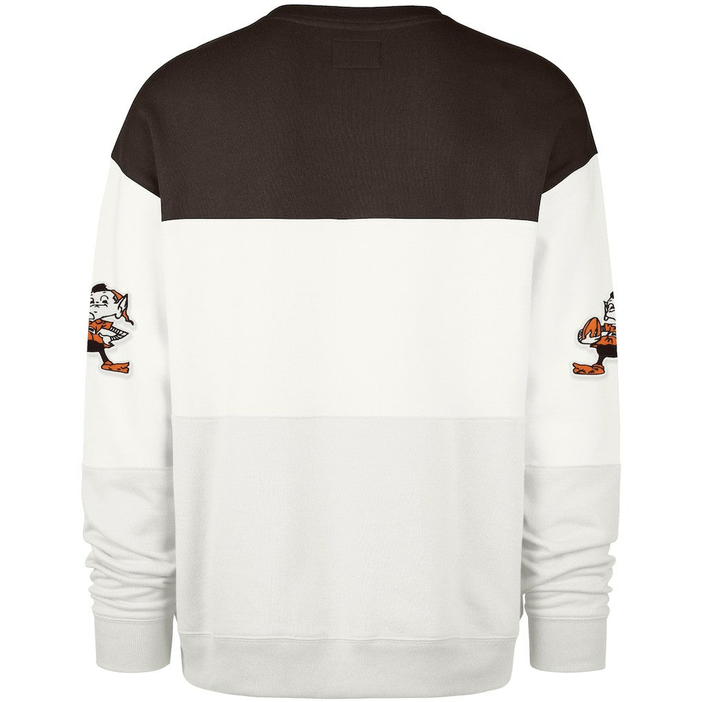 Cleveland Browns '47 Throwback Breeze Maximalist Sweatshirt - White Sweatshirts