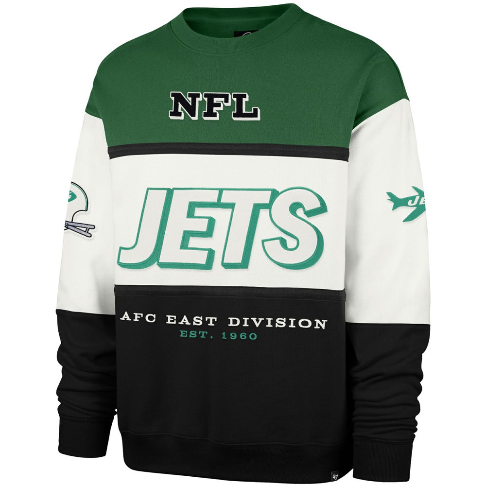New York Jets '47 Throwback Breeze Maximalist Sweatshirt - Kelly Green/Black Sweatshirts