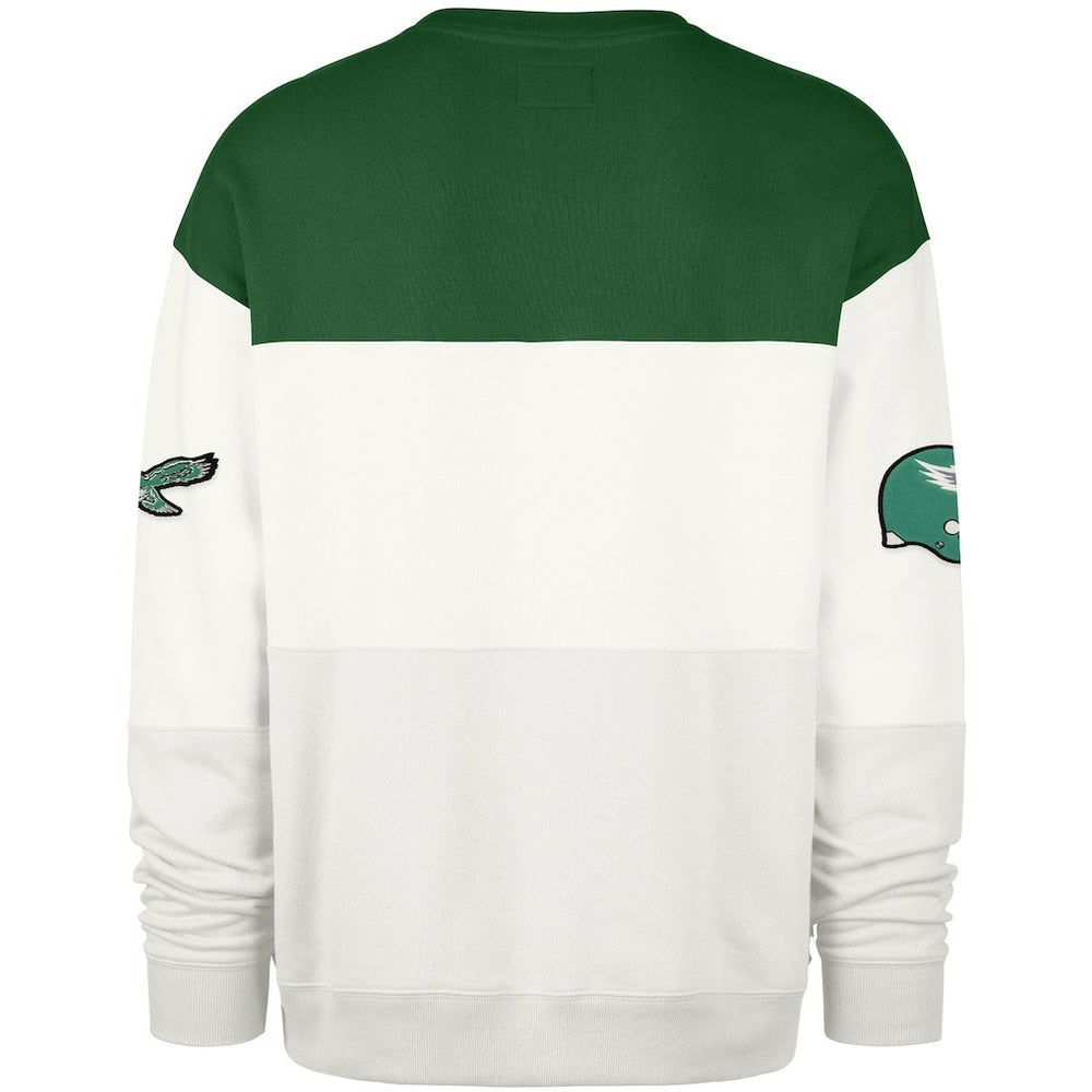 Philadelphia Eagles '47 Throwback Breeze Maximalist Sweatshirt - Kelly Green/Cream Sweatshirts