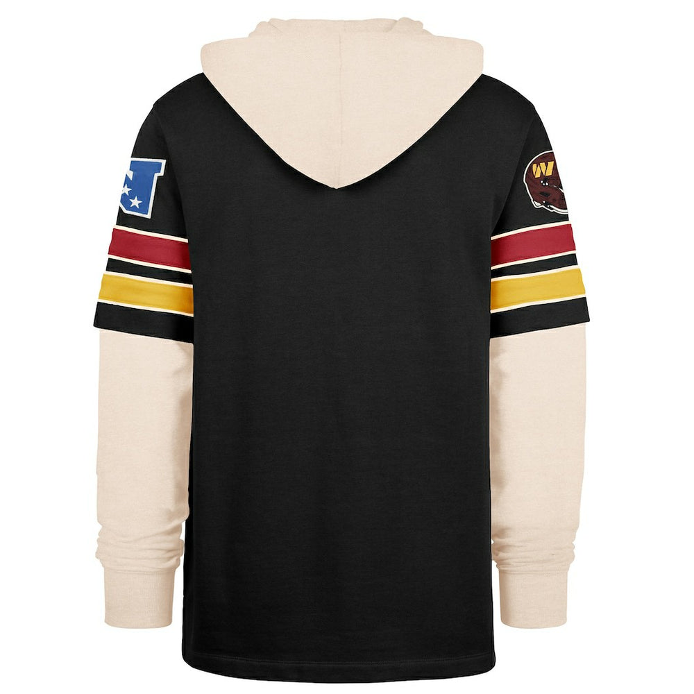 Washington Commanders '47 Split Zone Cornerback Duo Hoodie - Black Hoodies