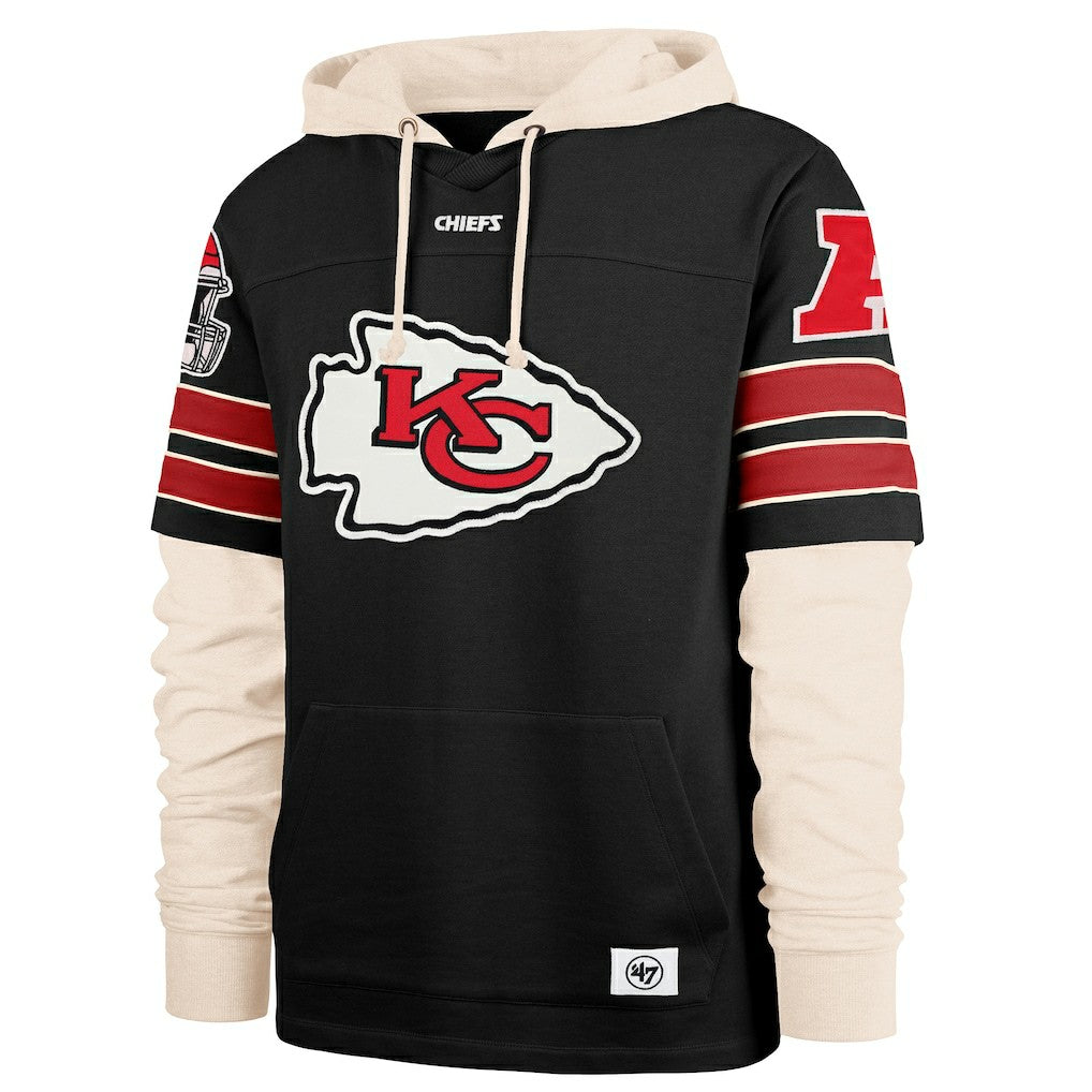 Kansas City Chiefs '47 Split Zone Cornerback Duo Hoodie - Black Hoodies