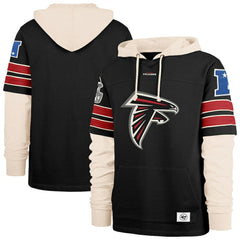 Atlanta Falcons '47 Split Zone Cornerback Duo Hoodie - Black Hoodies