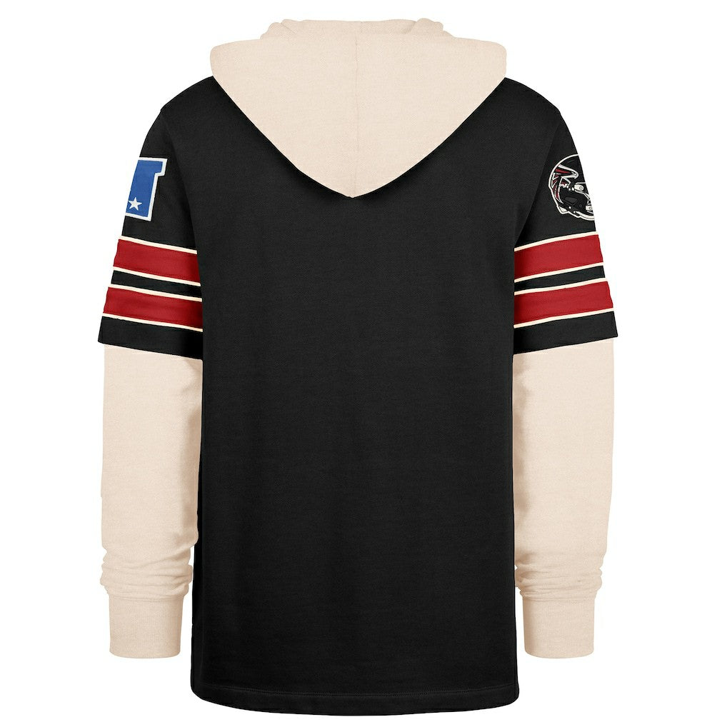 Atlanta Falcons '47 Split Zone Cornerback Duo Hoodie - Black Hoodies