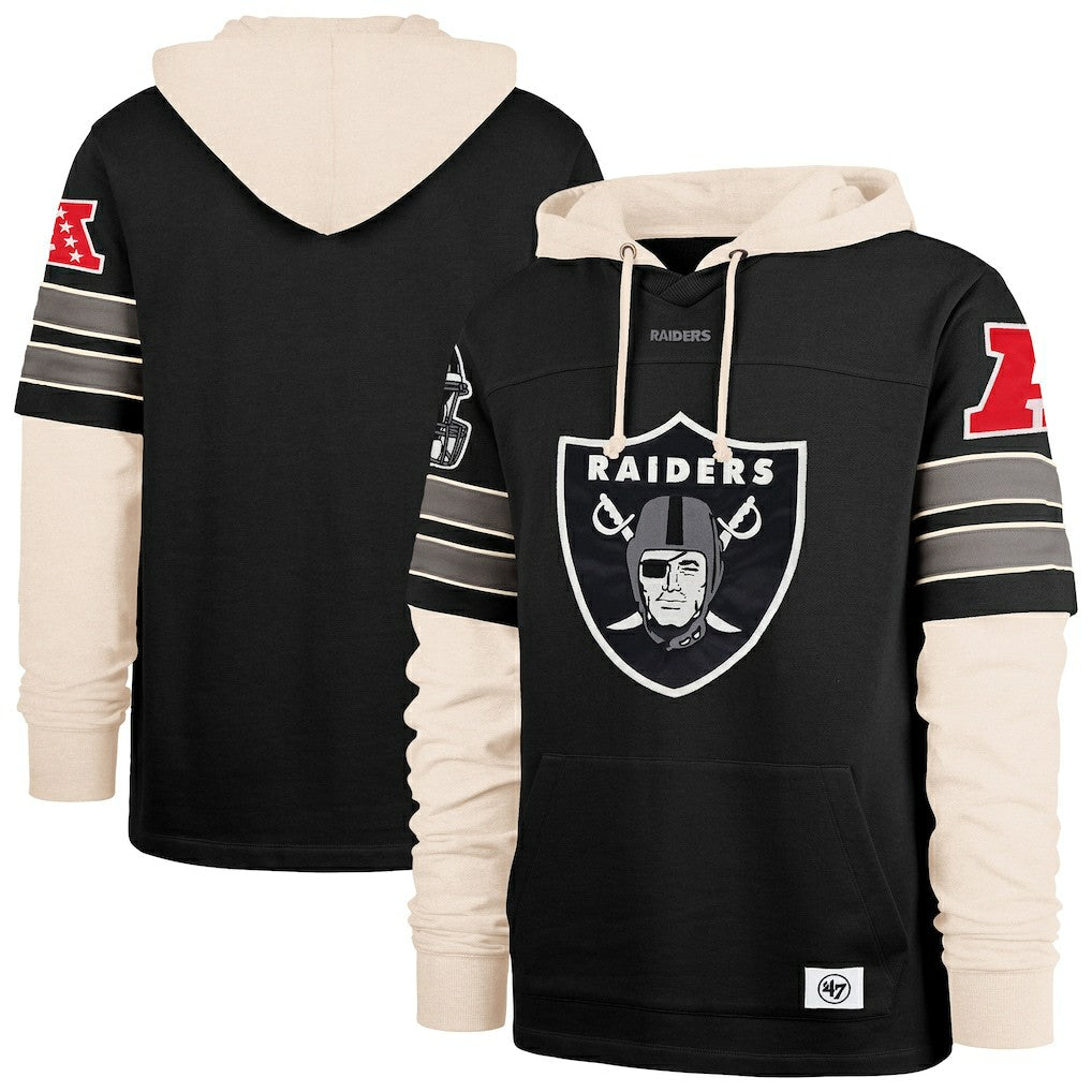Las Vegas Raiders '47 Split Zone Cornerback Duo Hoodie - Black Hoodies