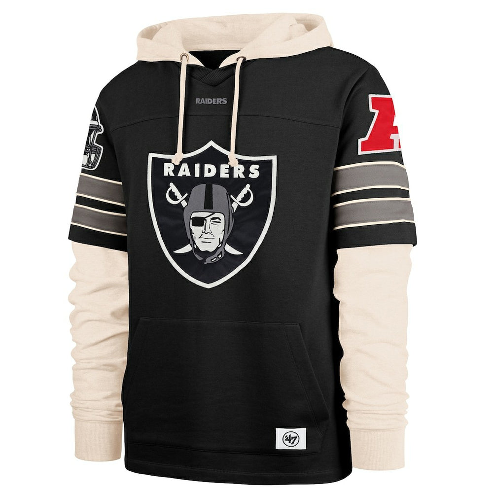 Las Vegas Raiders '47 Split Zone Cornerback Duo Hoodie - Black Hoodies