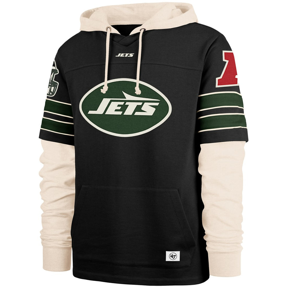 New York Jets '47 Split Zone Cornerback Duo Hoodie - Black Hoodies