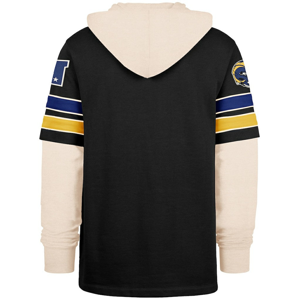 Los Angeles Rams '47 Split Zone Cornerback Duo Hoodie - Black Hoodies