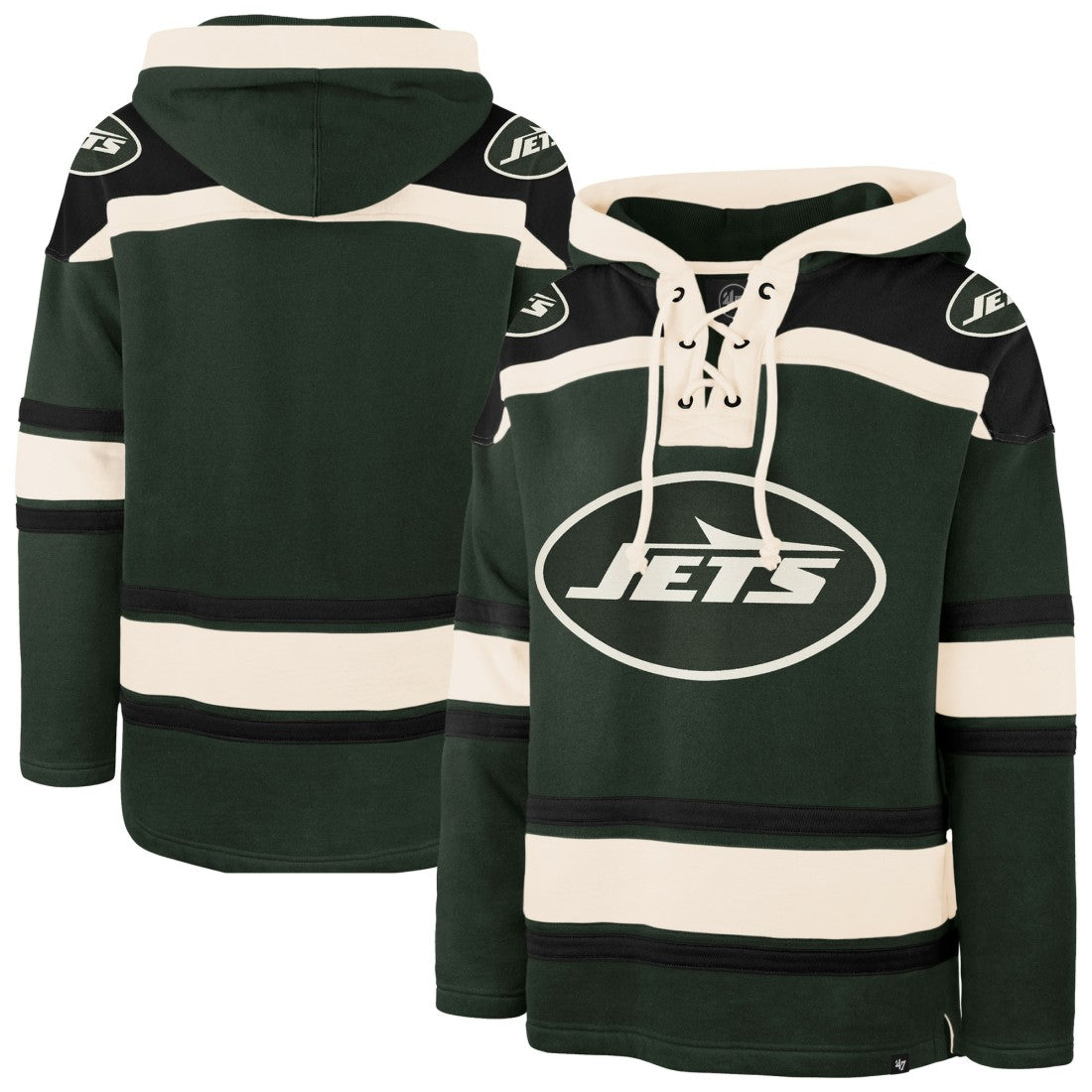 New York Jets '47 Men's Superior Lacer Hoodie - Dark Green Hoodies