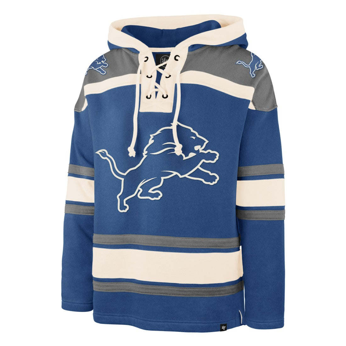 Detroit Lions '47 Men's Superior Lacer Hoodie - Blue Hoodies