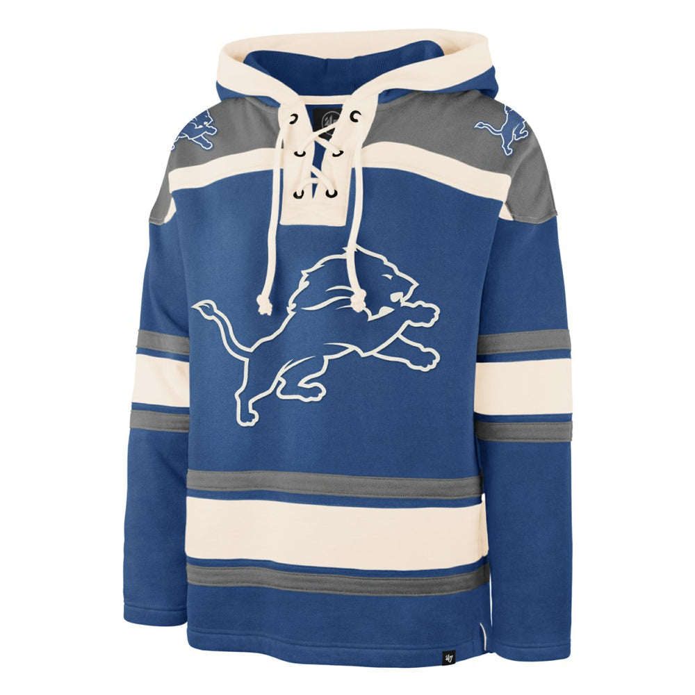 Detroit Lions '47 Men's Superior Lacer Hoodie - Blue Hoodies