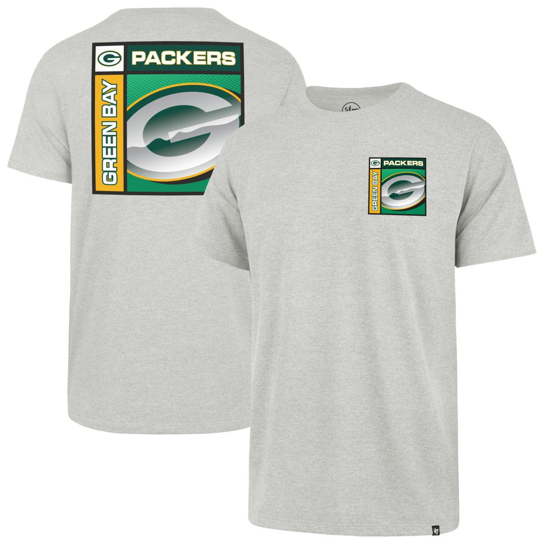 Green Bay Packers '47 Chrome Plate Franklin T-Shirt - Gray T-shirts