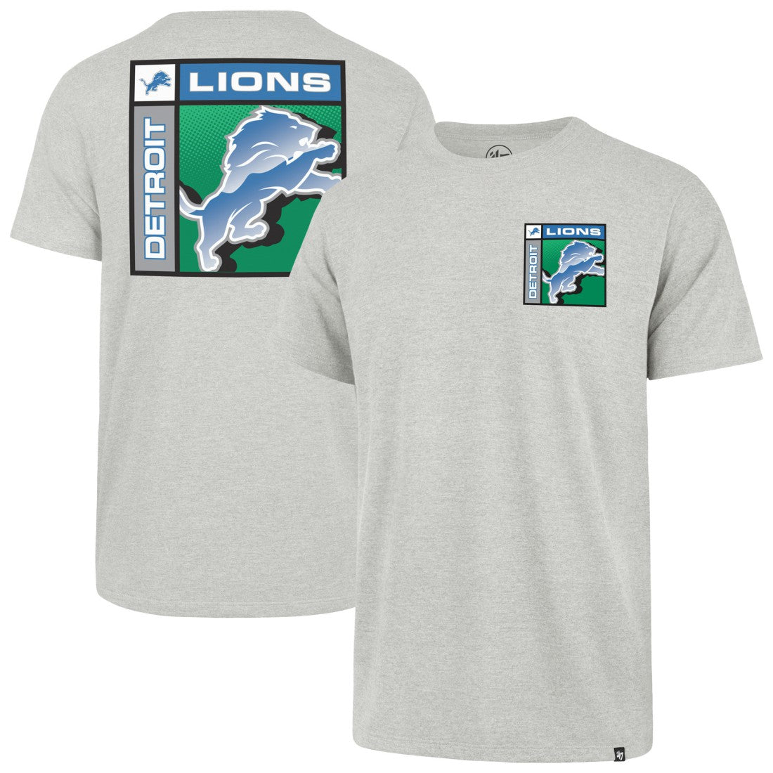Detroit Lions '47 Chrome Plate Franklin T-Shirt - Gray T-shirts