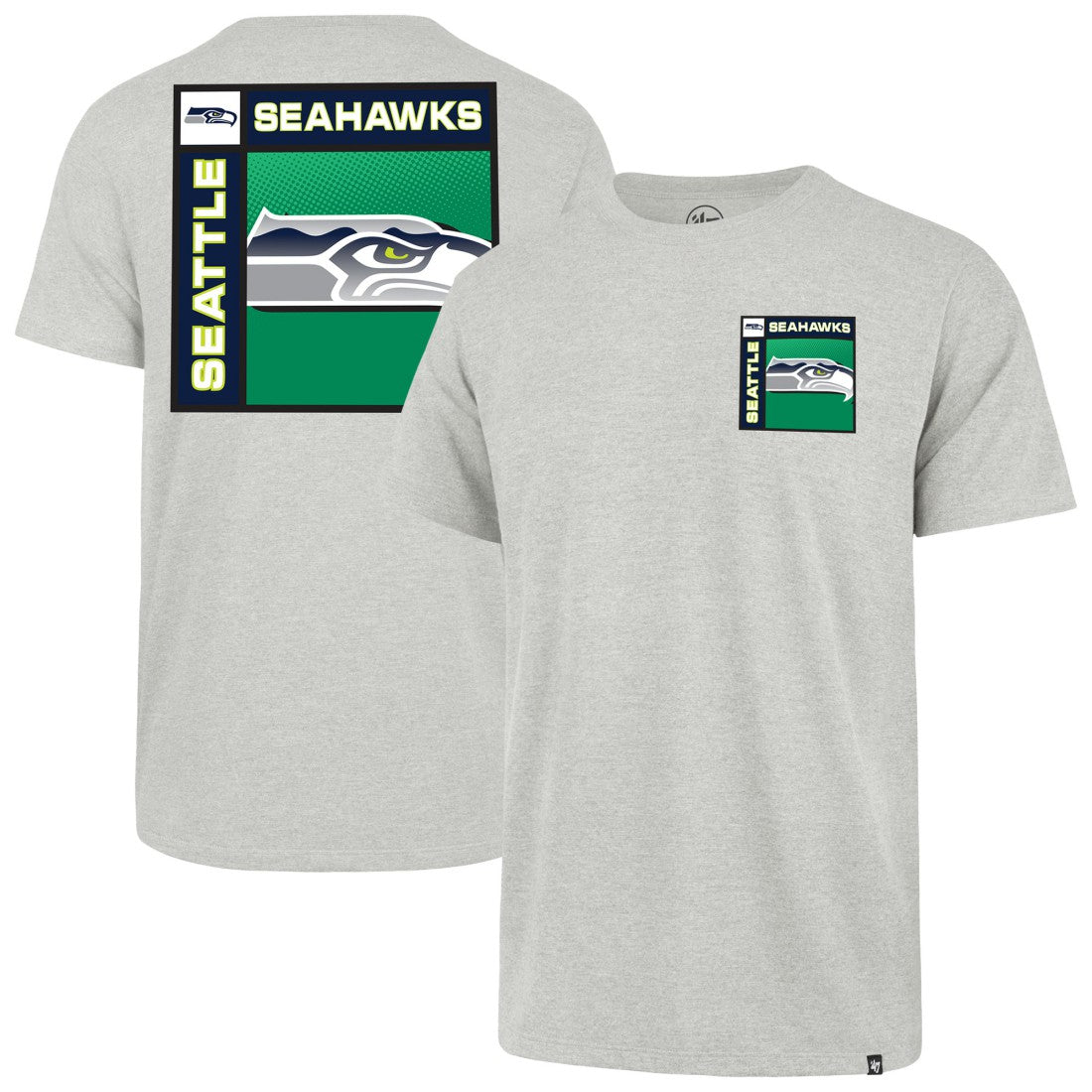 Seattle Seahawks '47 Chrome Plate Franklin T-Shirt - Gray T-shirts