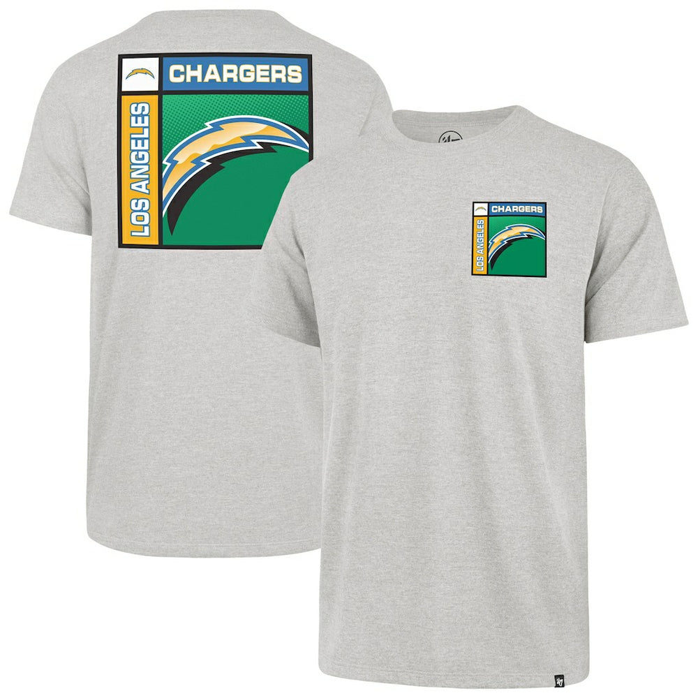 Los Angeles Chargers '47 Chrome Plate Franklin T-Shirt - Gray T-shirts