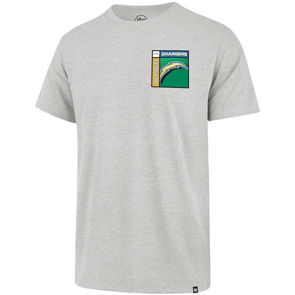 Los Angeles Chargers '47 Chrome Plate Franklin T-Shirt - Gray T-shirts