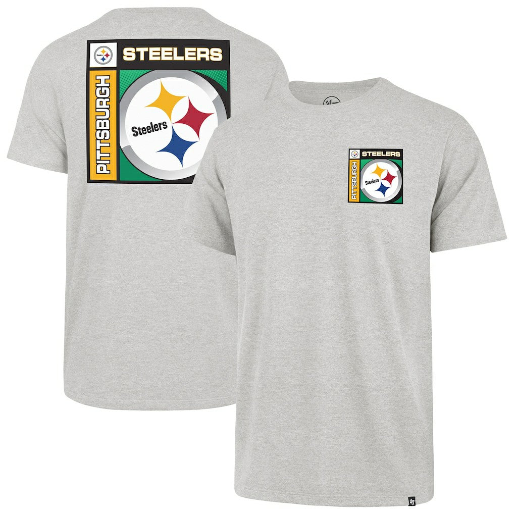 Pittsburgh Steelers '47 Chrome Plate Franklin T-Shirt - Gray T-shirts