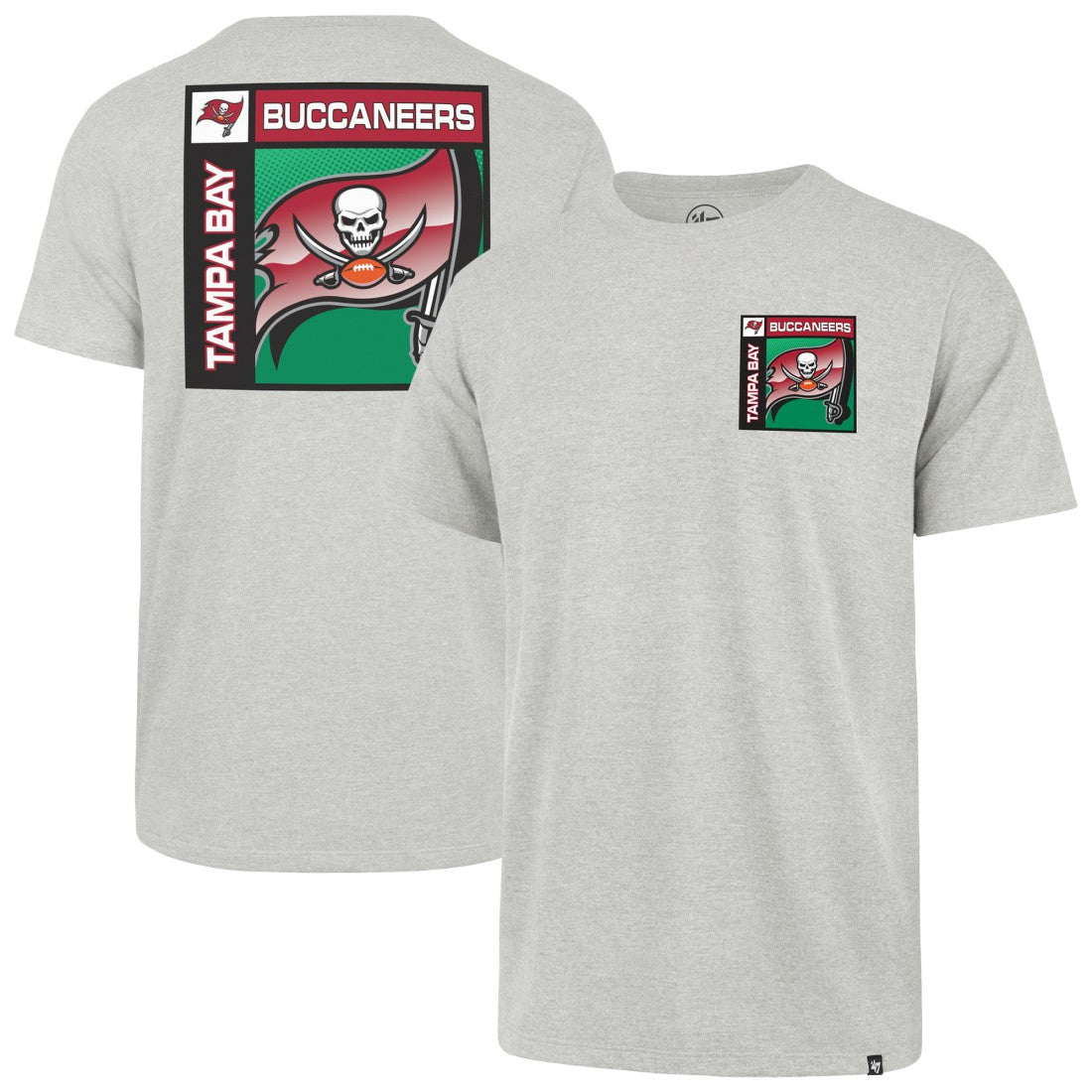 Tampa Bay Buccaneers '47 Chrome Plate Franklin T-Shirt - Gray T-shirts