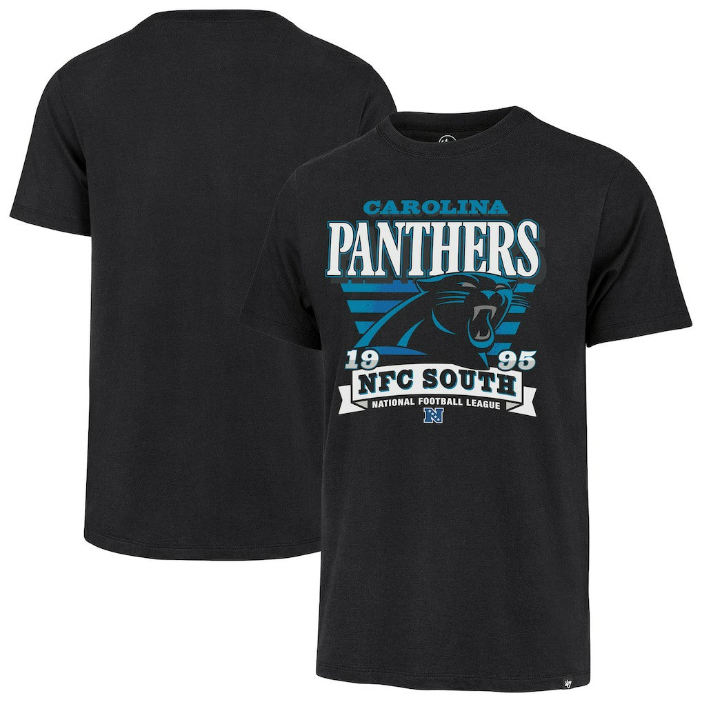 Carolina Panthers '47 Stripe Splash Franklin T-Shirt - Black T-shirts