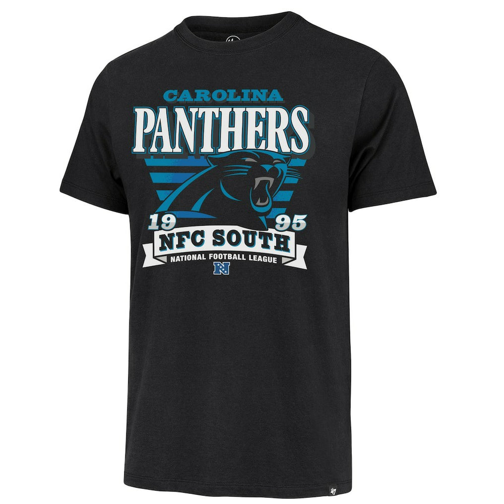 Carolina Panthers '47 Stripe Splash Franklin T-Shirt - Black T-shirts