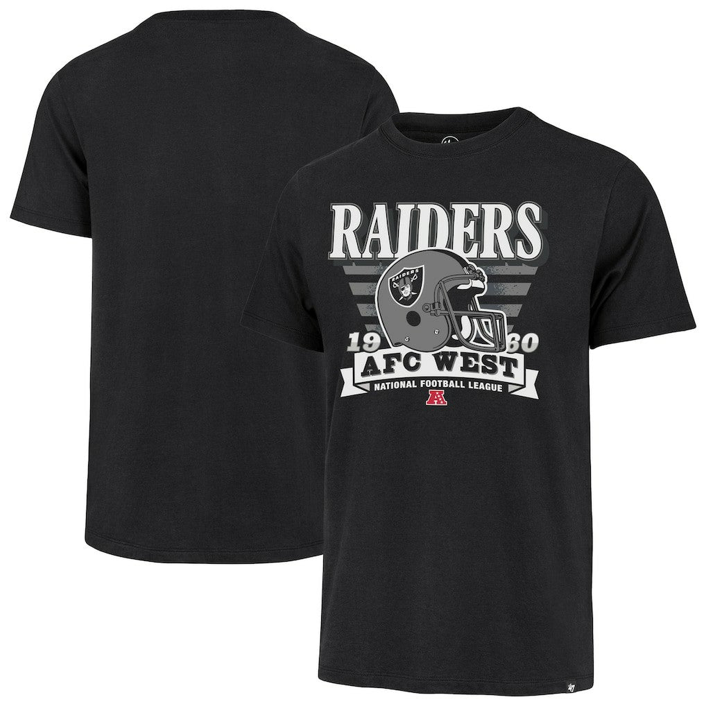 Las Vegas Raiders '47 Stripe Splash Franklin Throwback T-Shirt - Black T-shirts