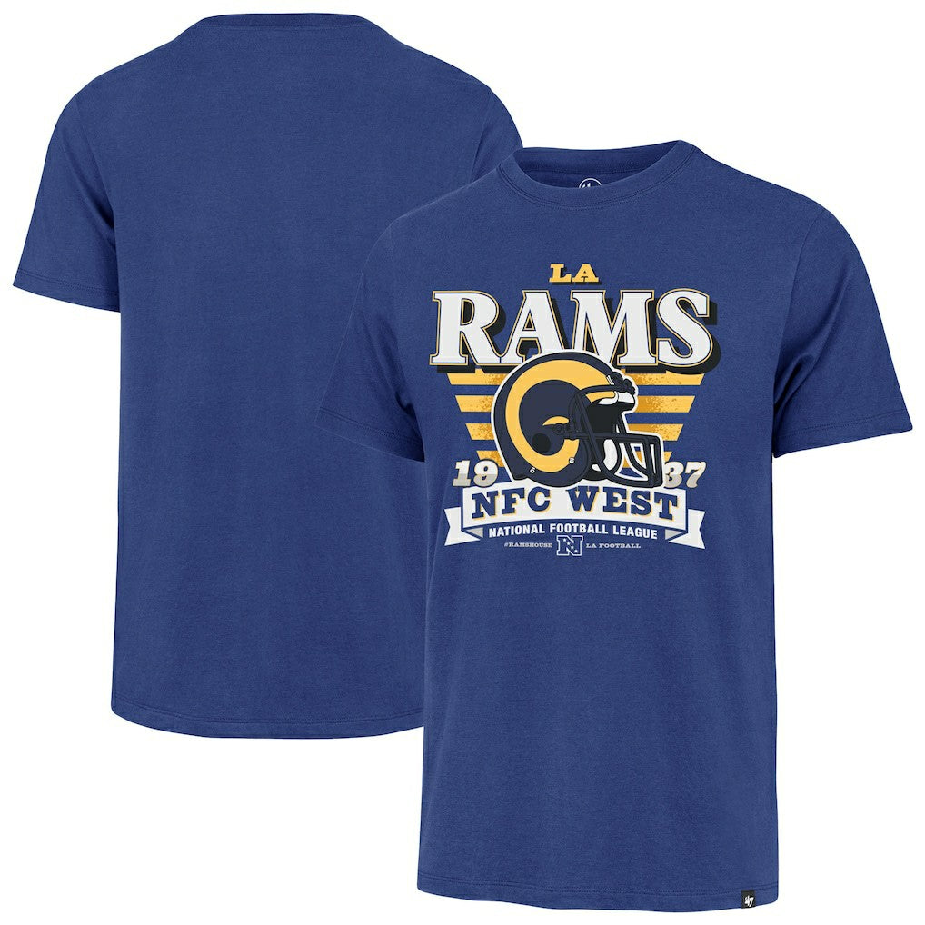 Los Angeles Rams '47 Stripe Splash Franklin Throwback T-Shirt - Royal T-shirts