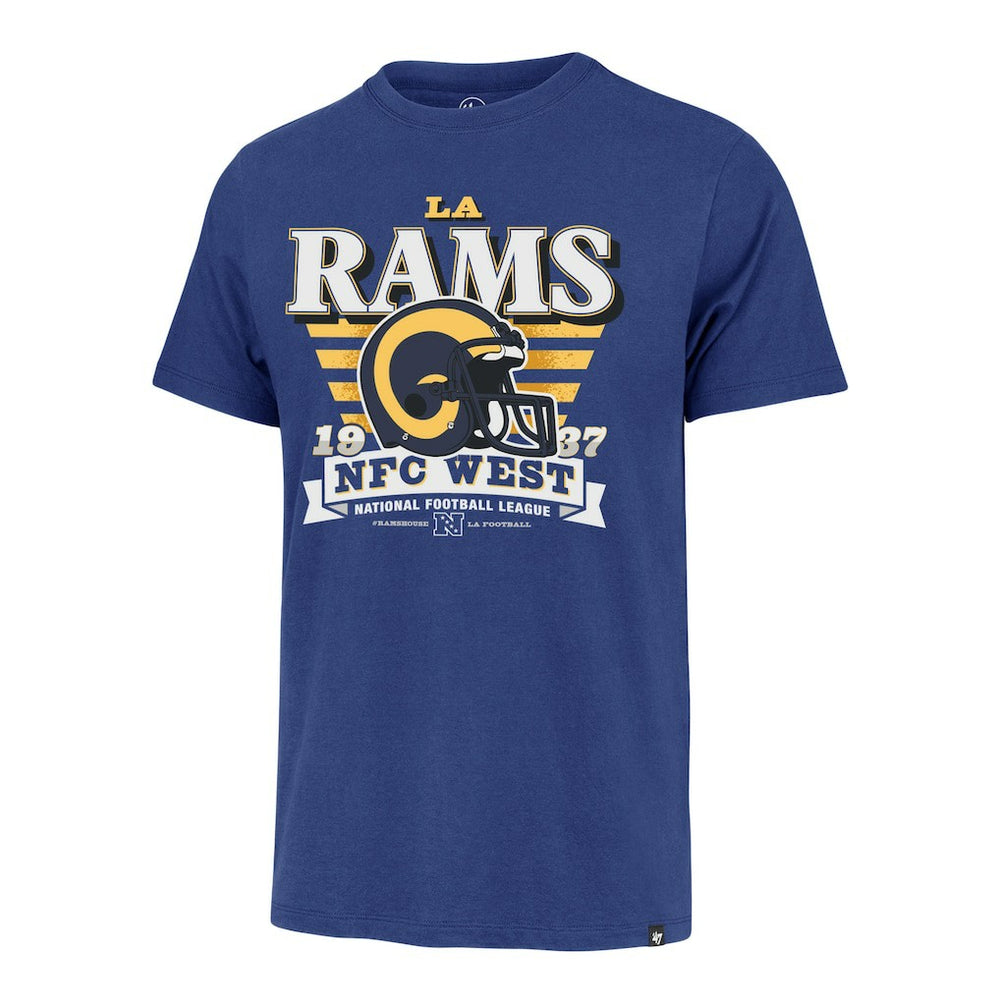 Los Angeles Rams '47 Stripe Splash Franklin Throwback T-Shirt - Royal T-shirts