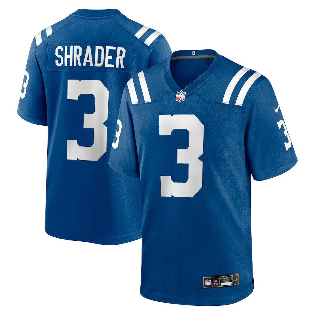 Spencer Shrader Indianapolis Colts Team Game Jersey - Royal Jerseys