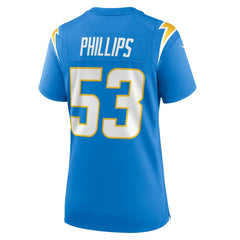 Del'Shawn Phillips Los Angeles Chargers Women's Team Game Jersey - Powder Blue Jerseys