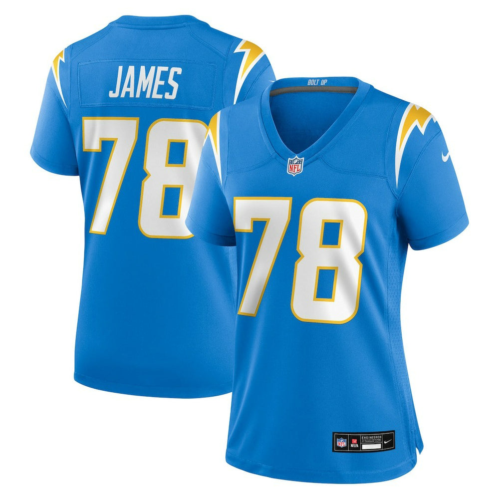 Andre James Los Angeles Chargers Women's Team Game Jersey - Powder Blue Jerseys