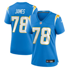 Andre James Los Angeles Chargers Women's Team Game Jersey - Powder Blue Jerseys