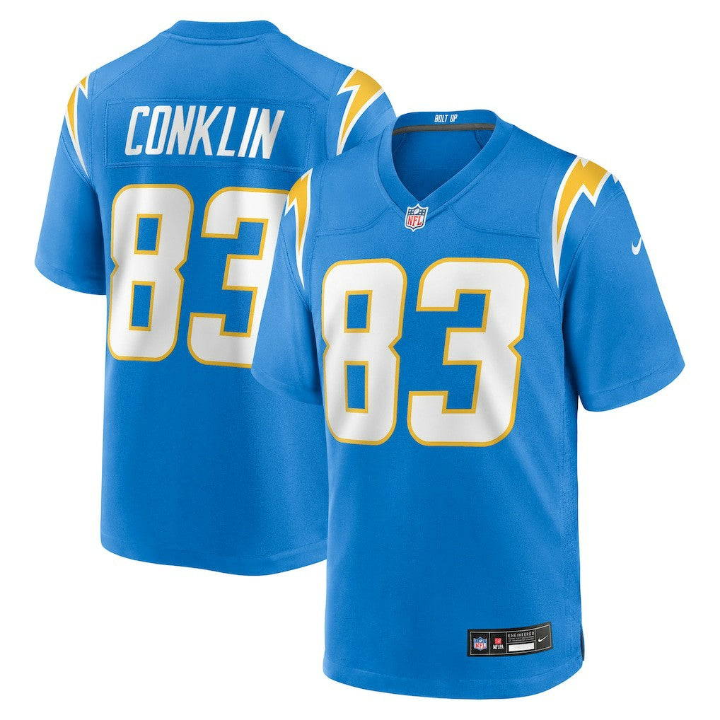 Tyler Conklin Los Angeles Chargers Team Game Jersey - Powder Blue Jerseys