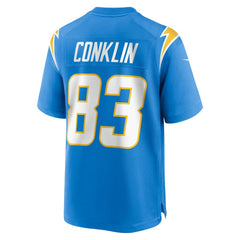 Tyler Conklin Los Angeles Chargers Team Game Jersey - Powder Blue Jerseys