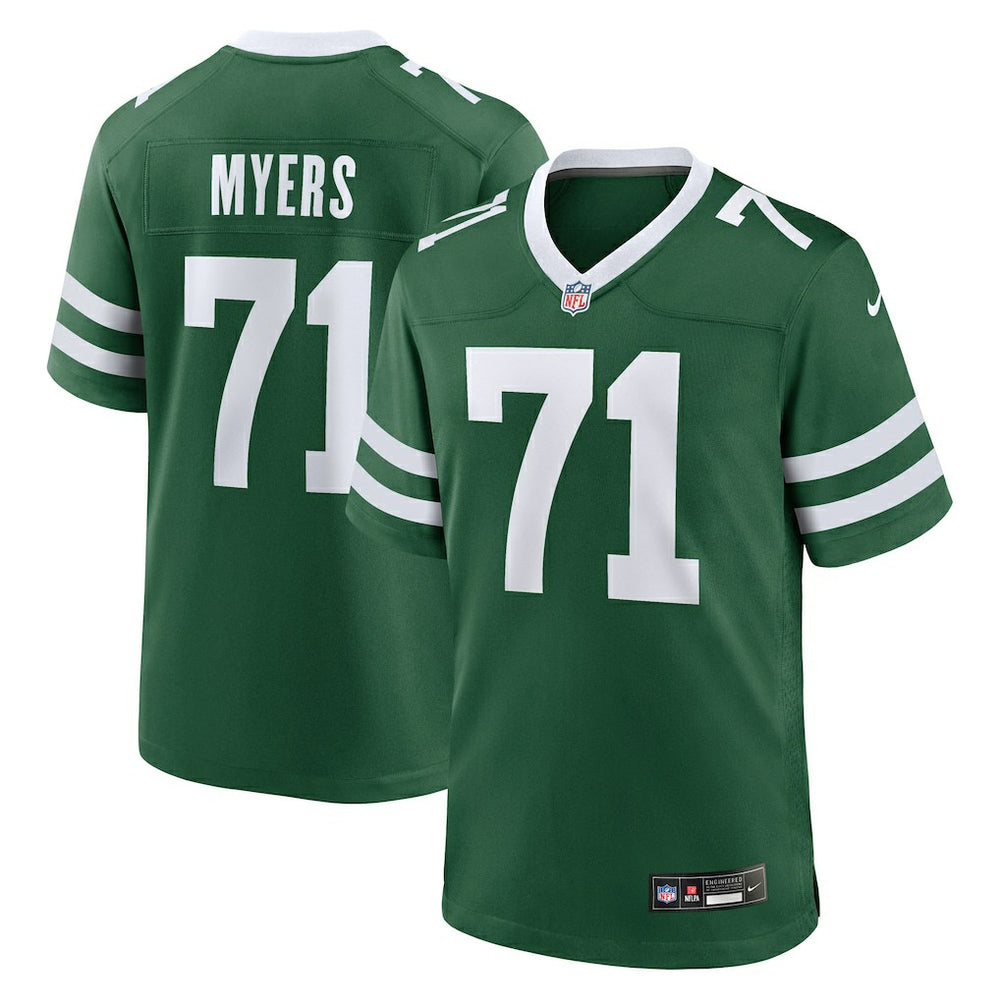 Josh Myers New York Jets Team Game Jersey - Legacy Green Jerseys