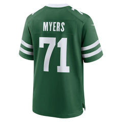 Josh Myers New York Jets Team Game Jersey - Legacy Green Jerseys